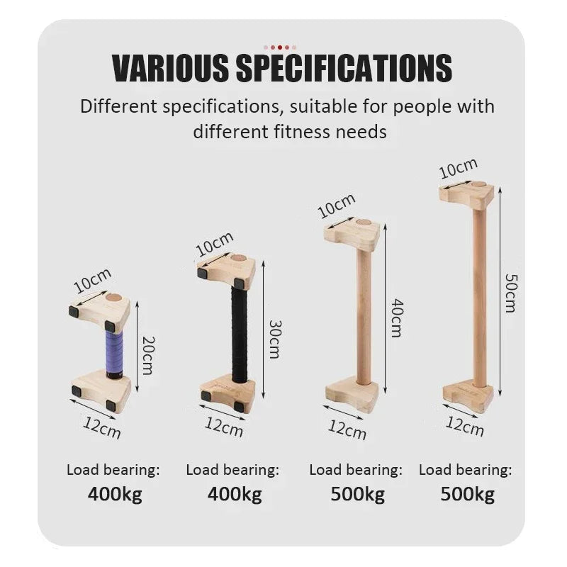 Wooden Push-Up Stand Bar