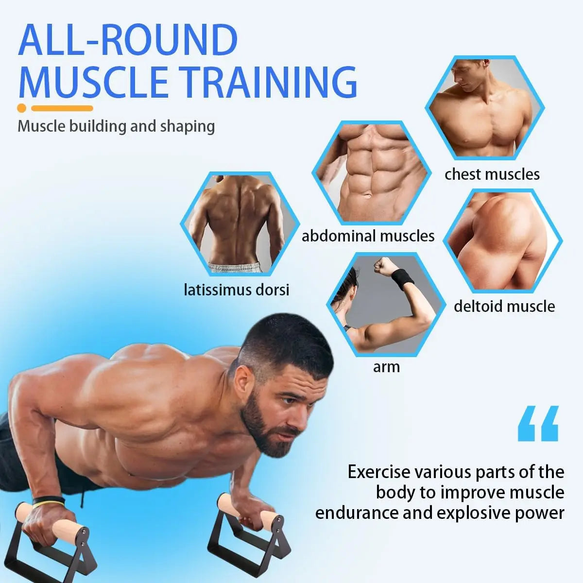 Push-Up Wooden Handle Set