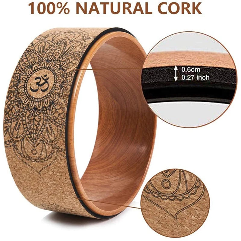 Mandala Cork Yoga Wheel